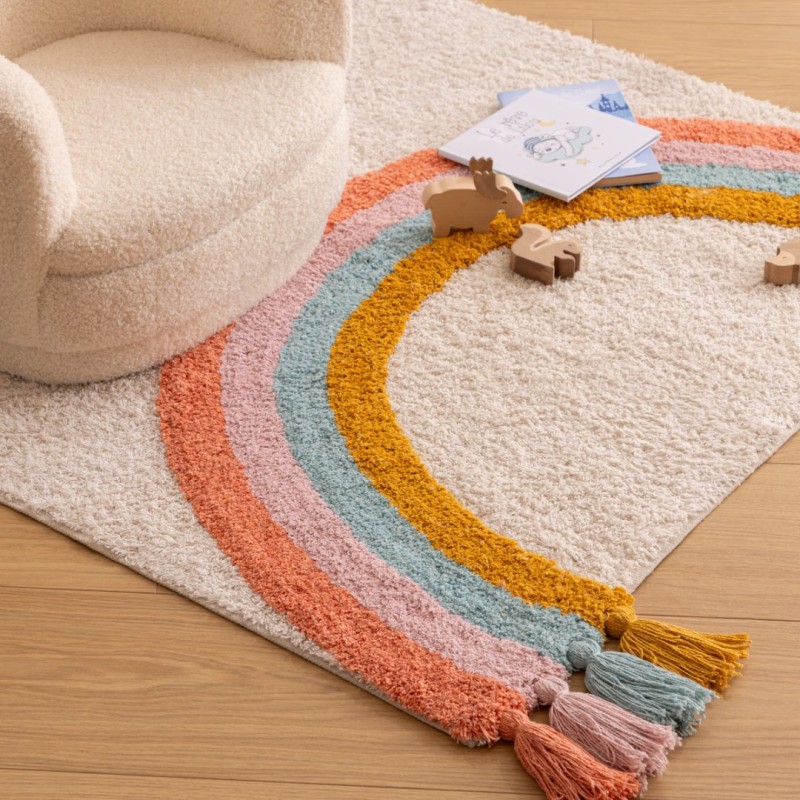 Covor copii Rainbow, bumbac, multicolor, 100x150 cm, 194012