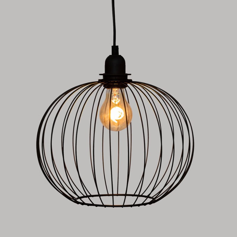 Suspensie Victa, metal, negru, 1XE27, D.28 cm, 195314