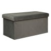 Bancheta Lilou, MDF, poliester, gri, L.76 cm, 197333A