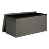 Bancheta Lilou, MDF, poliester, gri, L.76 cm, 197333A