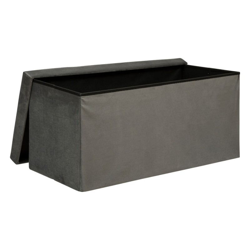 Bancheta Lilou, MDF, poliester, gri, L.76 cm, 197333A