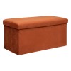 Bancheta Lilou, MDF, poliester, ambra, L.76 cm, 197333C
