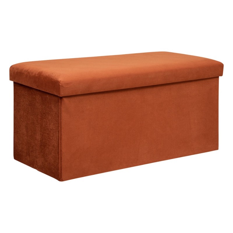 Bancheta Lilou, MDF, poliester, ambra, L.76 cm, 197333C