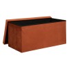 Bancheta Lilou, MDF, poliester, ambra, L.76 cm, 197333C