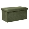 Bancheta Lilou. MDF, poliester, verde khaki, L.76 cm, 197333D