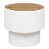 Masuta de cafea Enola, MDF alb/crem, cu spatiu depozitare, D.39 cm, 197740C