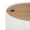 Masuta de cafea Enola, MDF alb/crem, cu spatiu depozitare, D.39 cm, 197740C