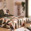 Lenjerie de pat Arik, 2 persoane, 3 piese, bumbac, verde khaki, 240x220 cm, 196285
