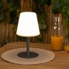 Veioza exterior Zack, metal, polipropilena, gri inchis, reincarcabil, LED, H.30 cm, 202608