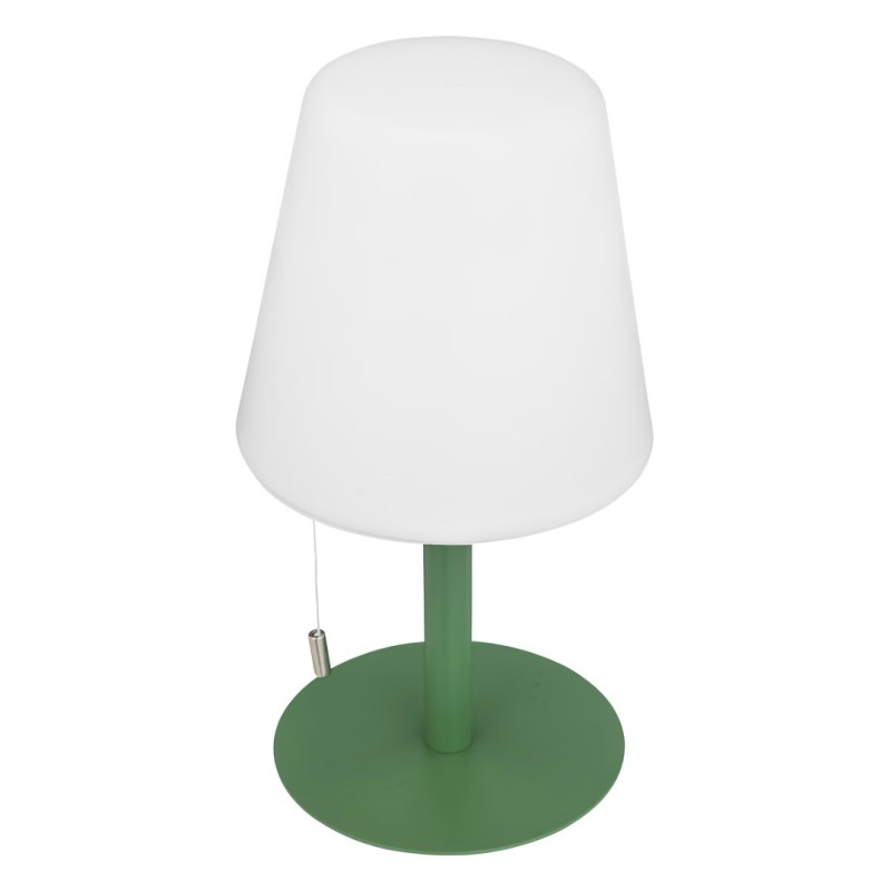 Veioza exterior Zack, metal, polipropilena, verde, reincarcabil, LED, H.30 cm, 202608A