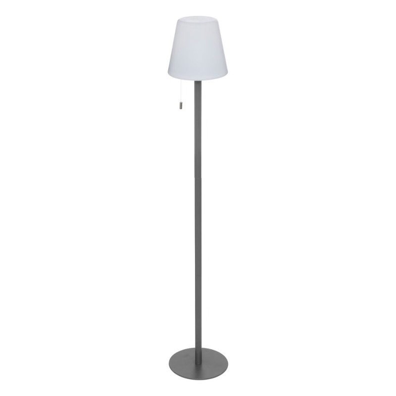 Lampadar exterior Zack, metal, polipropilena, gri, reincarcabil, LED, USB, H.108 cm, 200079