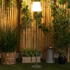 Lampadar exterior Zack, metal, polipropilena, verde, reincarcabil, LED, USB, H.108 cm, 200079A