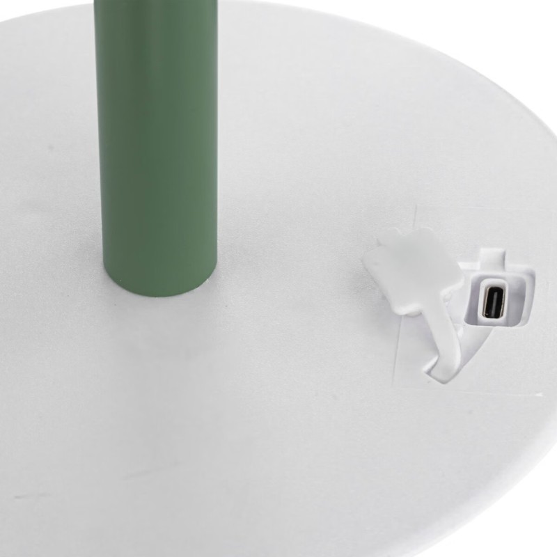 Lampadar exterior Zack, metal, polipropilena, verde, reincarcabil, LED, USB, H.108 cm, 200079A
