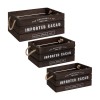 Set 3 cutii depozitare Denys, lemn, maro, L.23/29/35 cm, 157278A