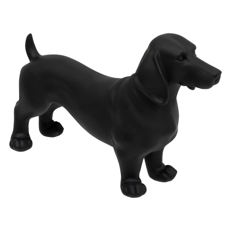 Statueta Caine, rasina, negru, L.40 cm, 200837