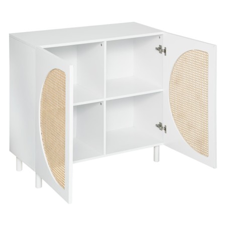 Comoda 2 usi Cabra, ratan si MDF alb, L.94 cm, 197714