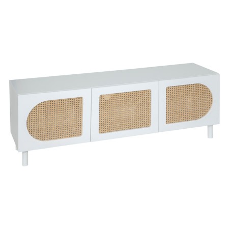 Comoda pentru TV Cabra, ratan si MDF alb, L.140 cm, 197715