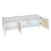 Comoda pentru TV Cabra, ratan si MDF alb, L.140 cm, 197715