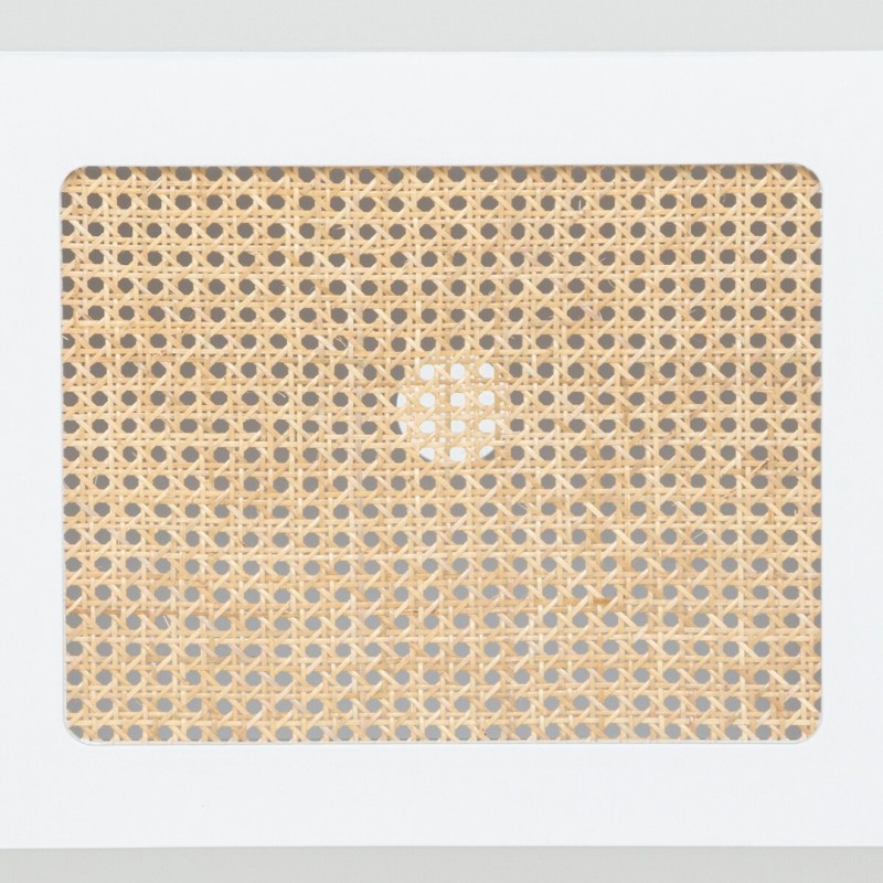 Comoda pentru TV Cabra, ratan si MDF alb, L.140 cm, 197715