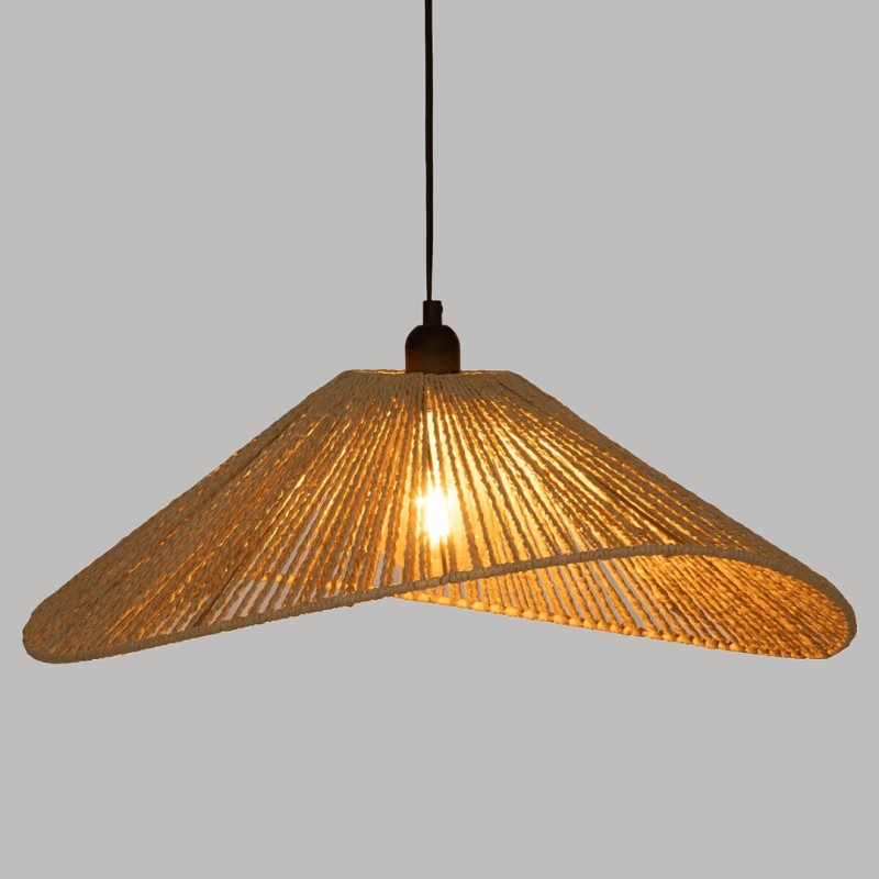 Suspensie Miha, metal, sfoara, bej, 1XE27, D.58 cm, 202609