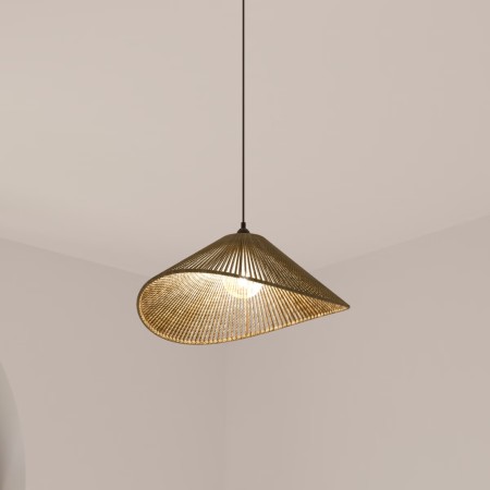 Suspensie Miha, metal, sfoara, bej, 1XE27, D.58 cm, 202609 