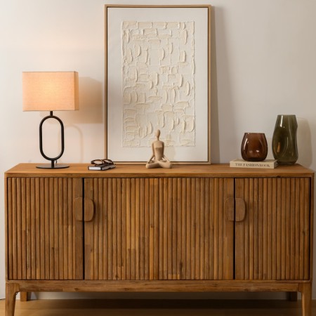 Tablou 3D Talima, MDF, polistiren, poliester, alb, H.90 cm, 205686