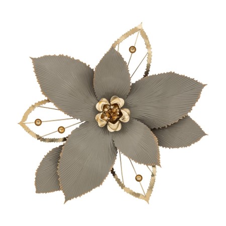 Decoratiune de perete Flower, metal, auriu, 54x56 cm, 205705