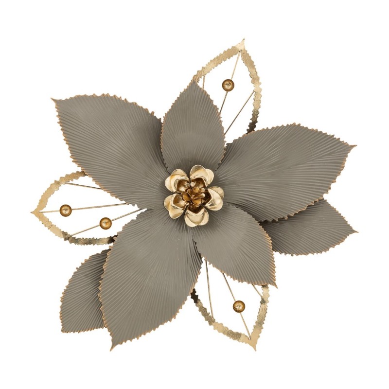Decoratiune de perete Flower, metal, auriu, 54x56 cm, 205705