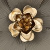 Decoratiune de perete Flower, metal, auriu, 54x56 cm, 205705