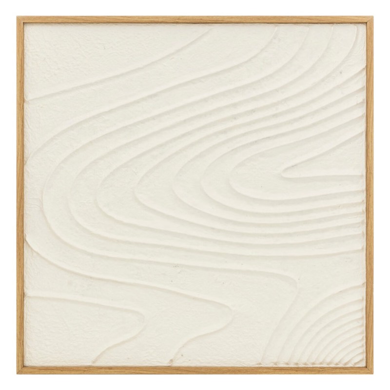 Tablou 3D Hateya, MDF, polistiren, alb, H.80 cm, 205698