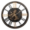 Ceas de perete Clark, metal, negru, D.110 cm, 205613
