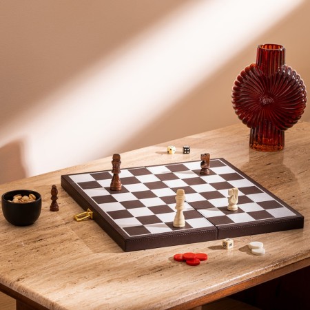 Joc de table si sah Jule, lemn, 5x40 cm, 204028