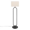 Lampadar Alec, metal, panza, negru, 1XE27, H.154 cm, 202654