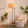 Lampadar Alec, metal, panza, negru, 1XE27, H.154 cm, 202654