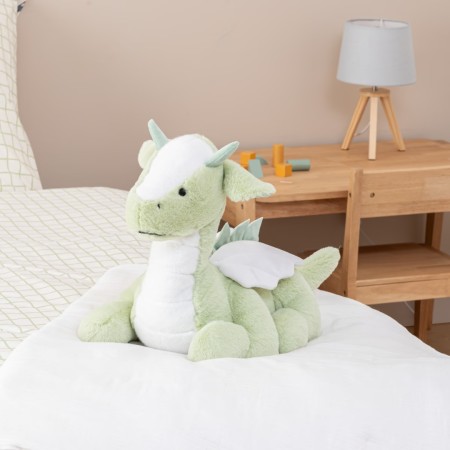 Jucarie copii Dragon, poliester, verde, H.33 cm, 200463