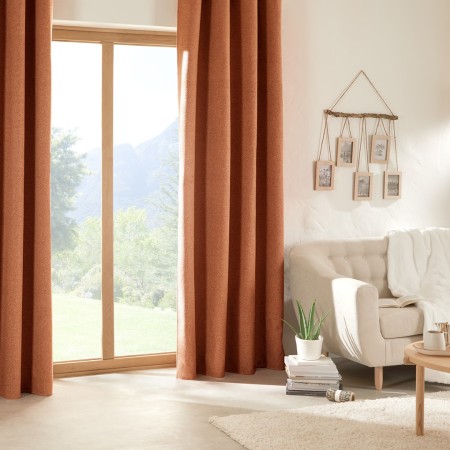 Draperie Soana, poliester, caramiziu, 140x260 cm, 204400C