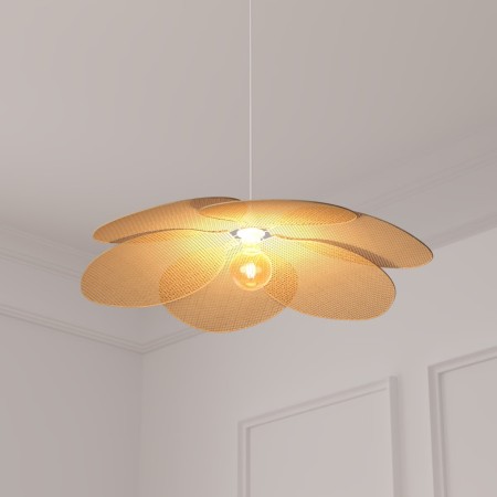 Suspensie Rym, metal, bambus, bej, 1XE27, D.62 cm, 202670 