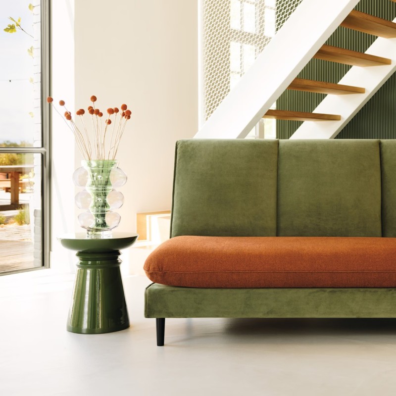 Vaza Double, sticla, verde, H.36 cm, 204313A