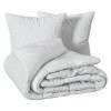 Lenjerie de pat Edie, 2 persoane, 3 piese, poliester, alb, 260x240 cm, 209020B