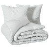 Lenjerie de pat Swan, 2 persoane, 3 piese, poliester, alb, 240x220 cm, 209019A