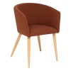 Scaun dining Marlo, metal, lemn, poliester, ambra, H.76 cm, 207332B