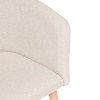 Scaun dining Marlo, metal, lemn, poliester, bej, H.76 cm, 207332A