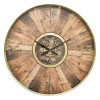 Ceas de perete Keane, metal, MDF, maro, D.80 cm, 206481