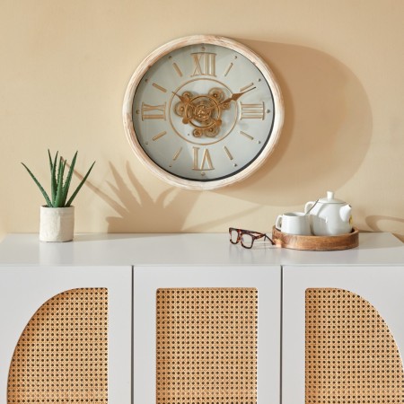 Ceas de perete Sonika, MDF, bej, D.49 cm, 206478