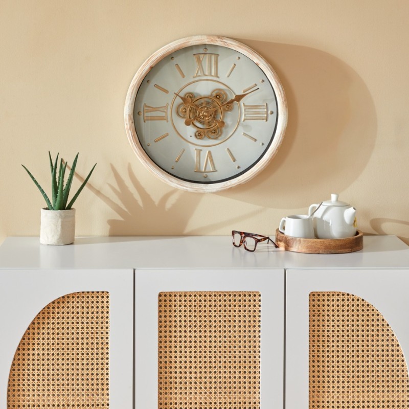 Ceas de perete Sonika, MDF, bej, D.49 cm, 206478