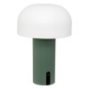 Lampa de masa exterior Jany, metal, polipropilena, verde, H.22 cm, 205945B