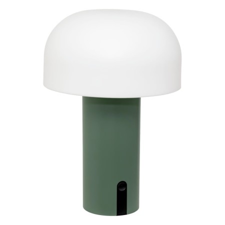 Lampa de masa exterior Jany, metal, polipropilena, verde, H.22 cm, 205945B