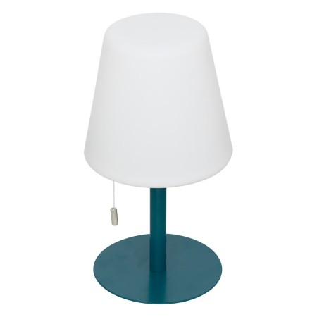 Veioza exterior Zack, metal, polipropilena, bleu, reincarcabil, LED, H.30 cm, 202608E