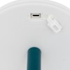 Veioza exterior Zack, metal, polipropilena, bleu, reincarcabil, LED, H.30 cm, 202608E