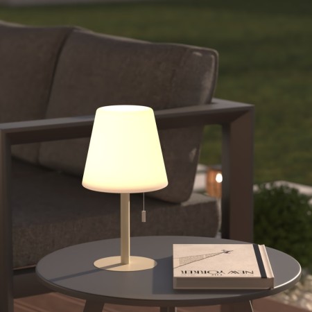 Veioza exterior Zack, metal, polipropilena, alba, LED, USB, H.30 cm, 202608D